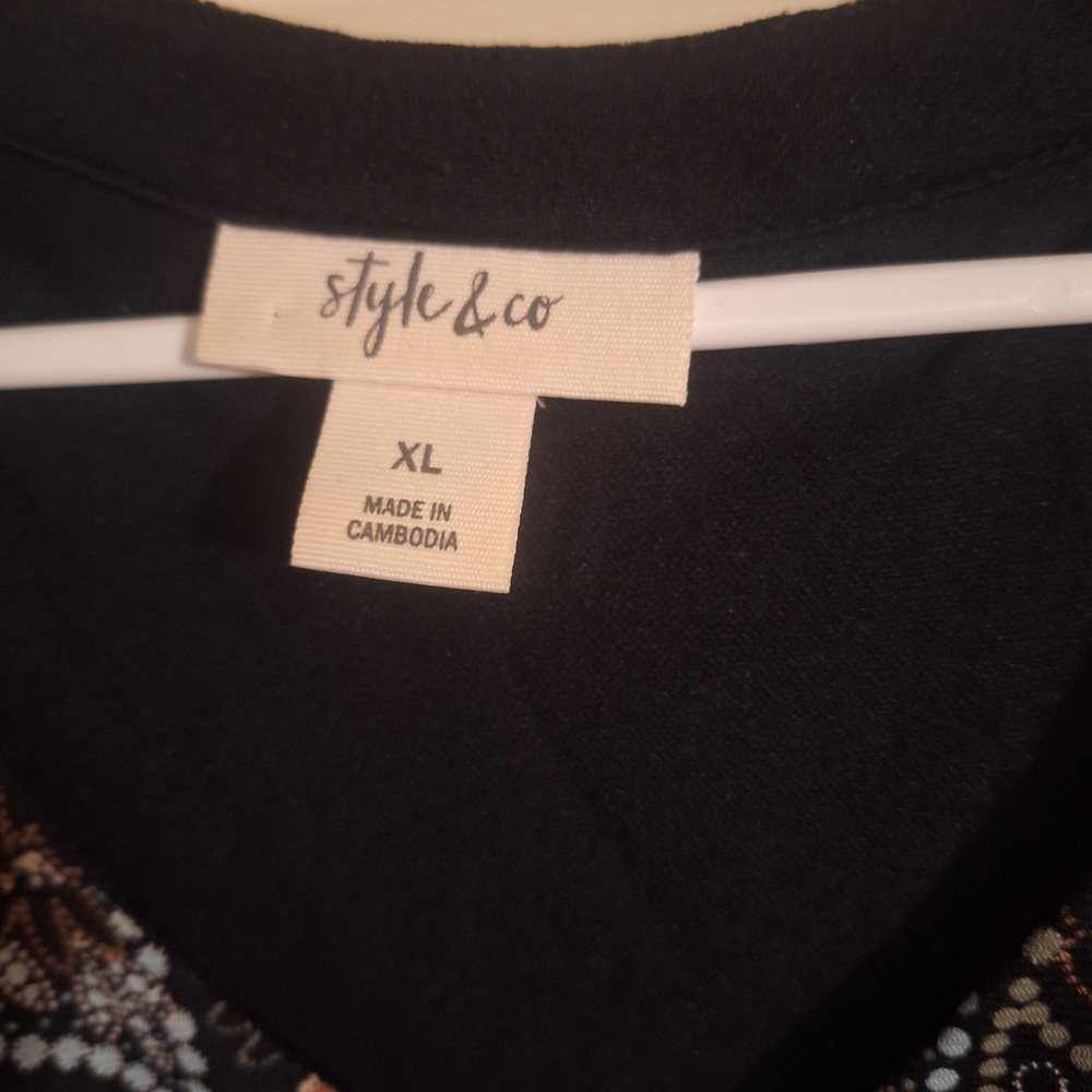 Style & Co. Black Paisley Midi Dress - Picture 4 of 7